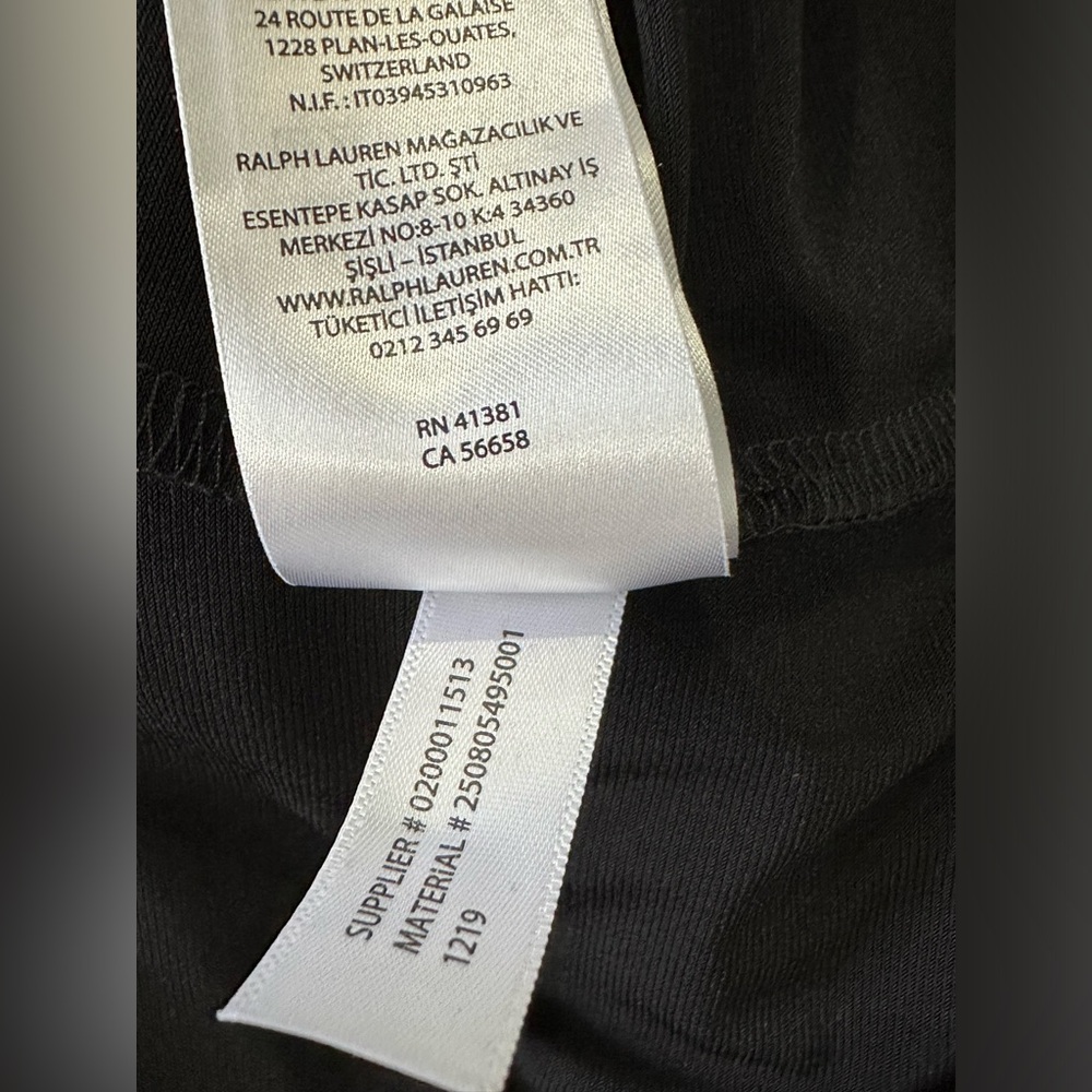 Ralph Lauren black Size 16 high low covering, white lining front to back - Picture 10 of 10